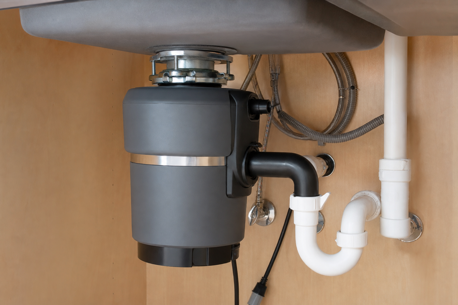 Dishwasher Hookup and Garbage Disposal detail photo